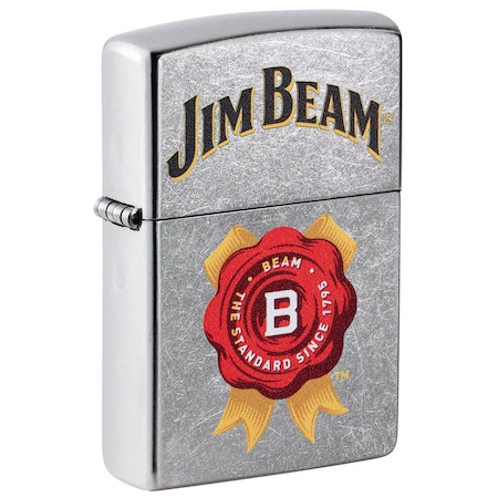 Zippo 2022 Zippo Jim Beam No 1 Burbon Whiskey, Street Chrome,  ZIP-49326